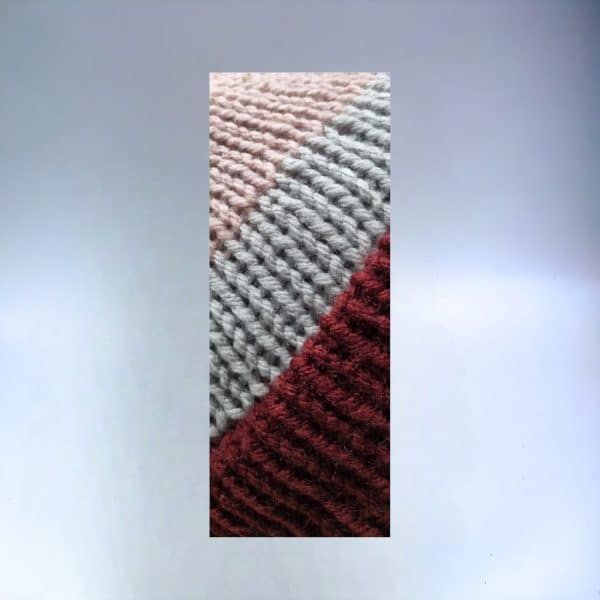 Winter Special Burgundy Triple Striped Hat - Image 3