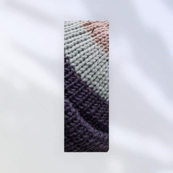 Winter Special Purple Triple Striped Wool Hat - Image 4