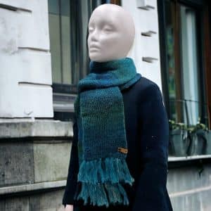 Luxurious Mohair Ladies Teal Warm Scarf