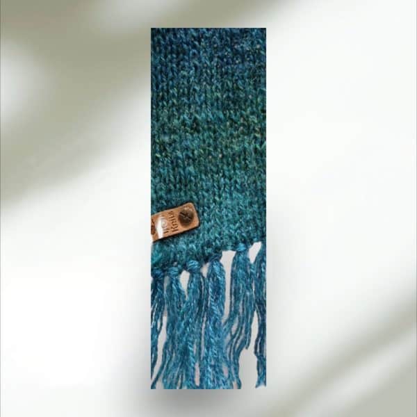 Luxurious Mohair Ladies Teal Warm Scarf - Image 4