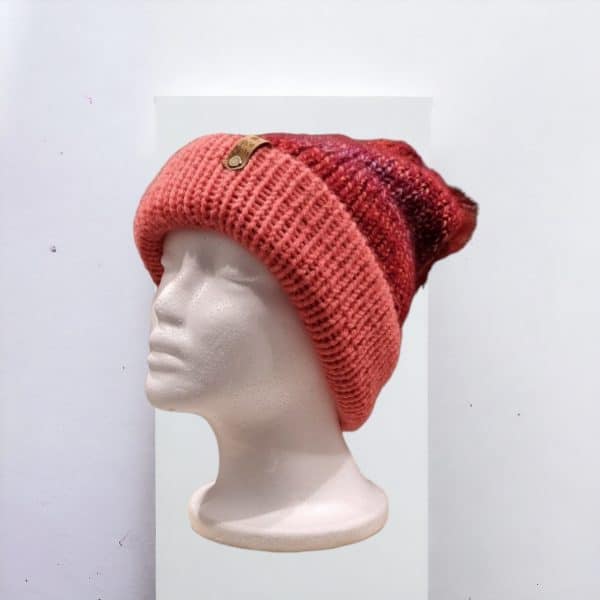 Country Red Vibe Merino Fingerless Gloves - Image 3