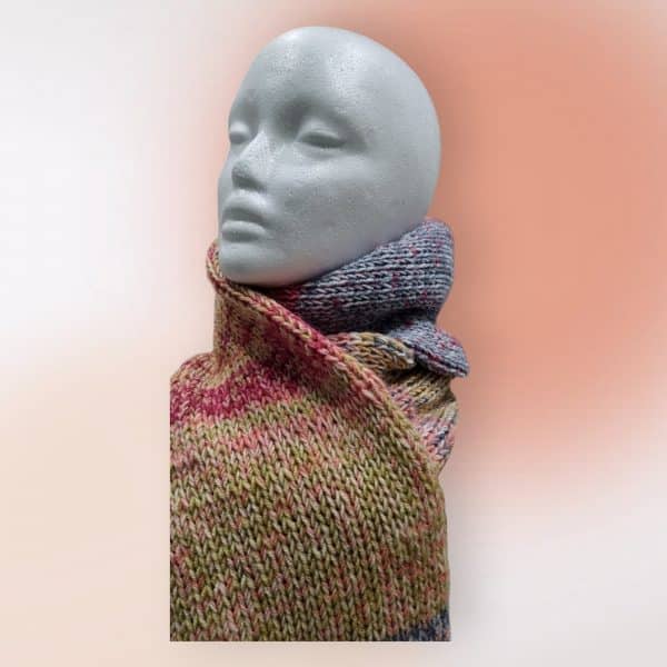 Soft Warm Rainbow Scarf - Image 4