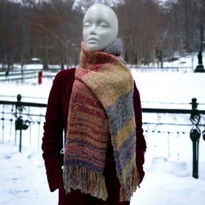 Soft Warm Rainbow Scarf