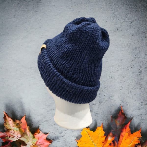 Classic Traditional Everyday Wear Knitted Hat Available in Midnight Blue, Steel Blue, Charcoal Grey - Image 3