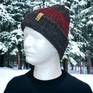 Sporting Anthracite &  Burgundy Striped Hat