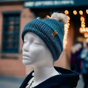 Luxurious Mohair Ladies Teal Warm Hat