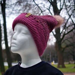 Ladies Aran Chunky Fleck Wool Hat