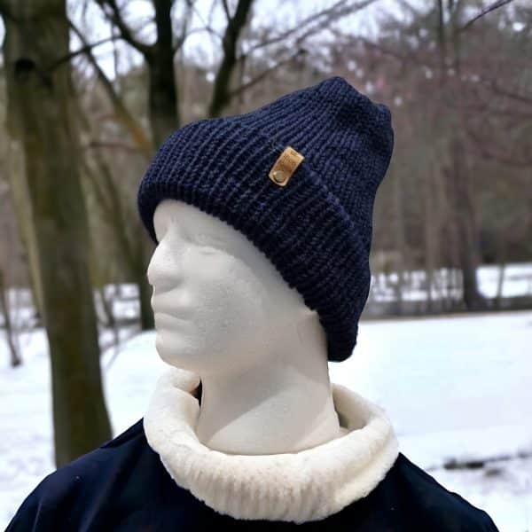 Classic Traditional Everyday Wear Knitted Hat Available in Midnight Blue, Steel Blue, Charcoal Grey
