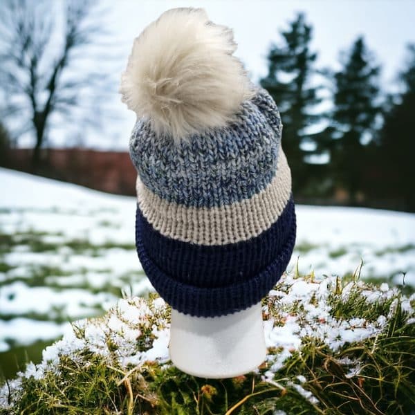 Double Blue 3 Striped Hat - Image 2
