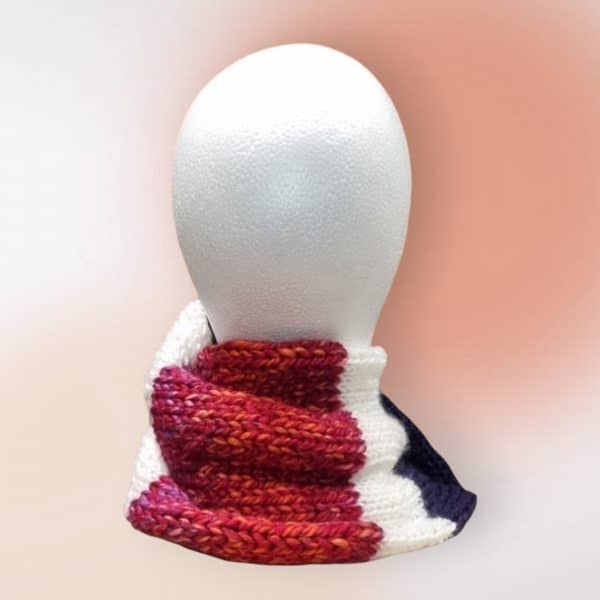 Triple Vibe Purple Merino Wool Mix Scarf - Image 4