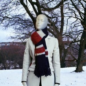 Triple Vibe Purple Merino Wool Mix Scarf
