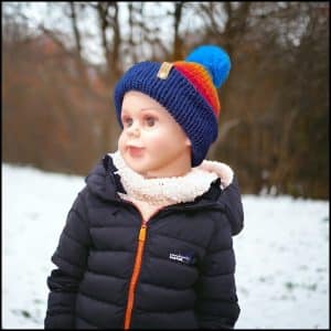 Striking Mutli-Colourful Rainbow Wool Hat