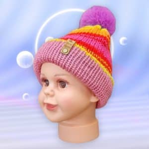 Baby Bright Fun Colourful Rainbow Wool Hat