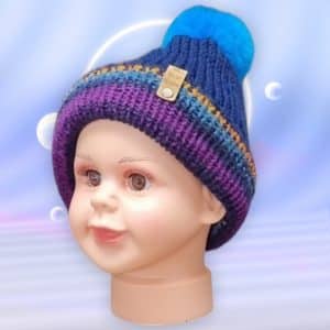 Baby Striking Mutli-Colourful Rainbow Wool Hat