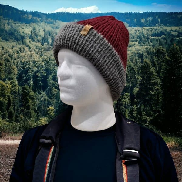 Traditional Burgundy & Charcoal Hat