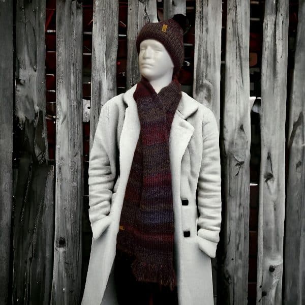 Chunky Rich Warm Multi-Toned Scarf - Image 2