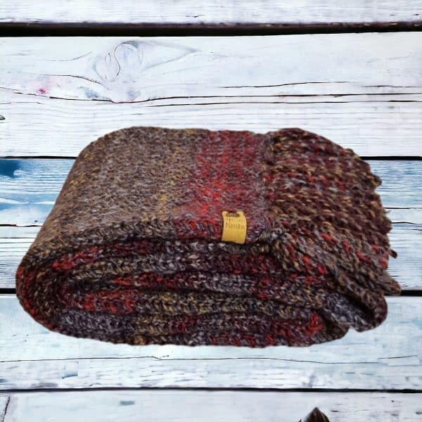 Chunky Rich Warm Multi-Toned Scarf - Image 3