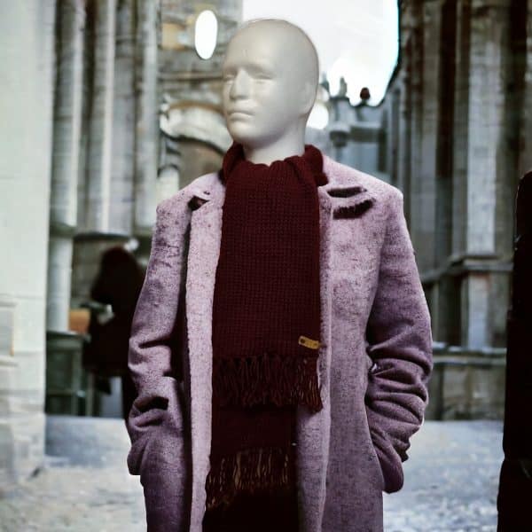 Classic Handmade Burgundy Scarf