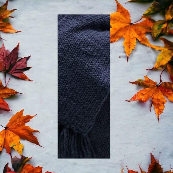 Classic Handmade Midnight Blue Scarf - Image 4