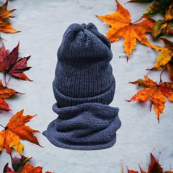 Classic Handmade Midnight Blue Scarf - Image 5