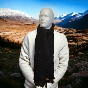 Classic Handmade Charcoal Scarf