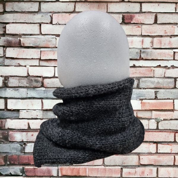 Classic Handmade Charcoal Scarf - Image 6