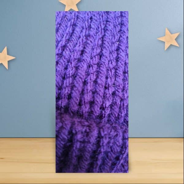 Super Soft Plain Handmade Pompom Hat - Pale Pink, Deep Purple & Aran Blue - Image 9