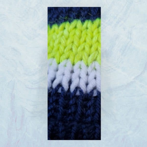 Fun Bright 2 Striped Yellow And White Wool Hat - Image 3