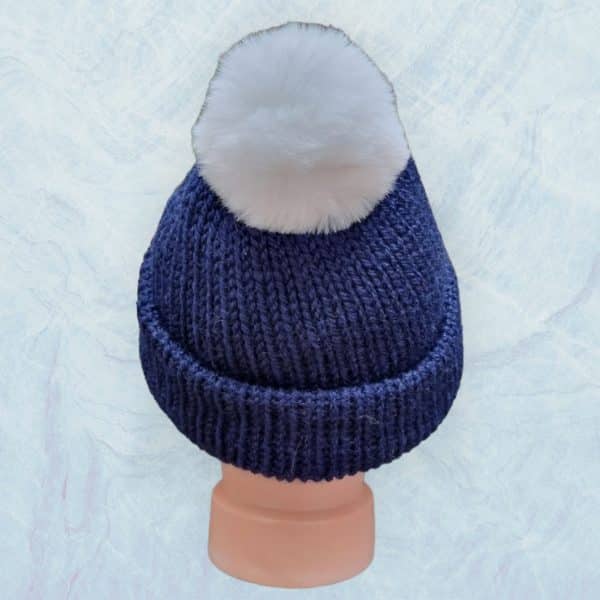 Fun Bright 2 Striped Yellow And White Wool Hat - Image 5
