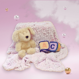 Essential Hand Knitted Multi-use Chenille Feel Blanket in 3 Colours - Pink, Blue or White