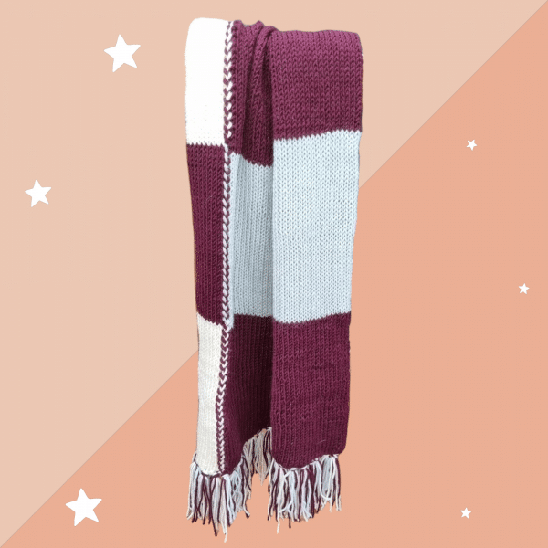 Luxuriously Soft Cashmere Feel Patchwork Multi-Use Blanket in 2 Colours - Blue & Burgundy - Image 4