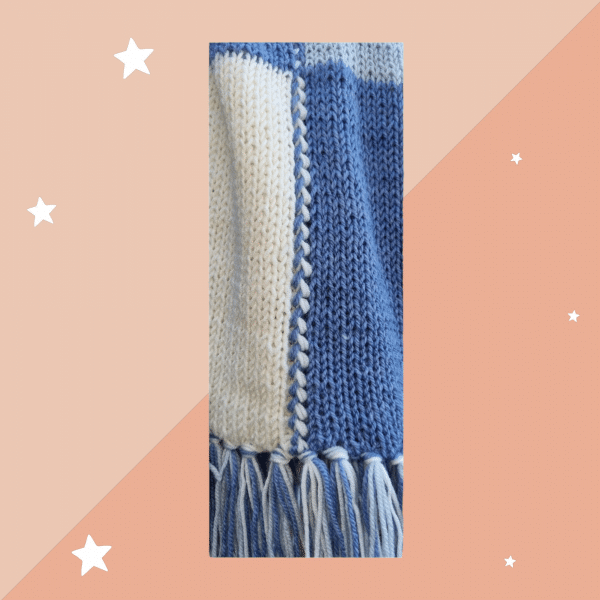 Luxuriously Soft Cashmere Feel Patchwork Multi-Use Blanket in 2 Colours - Blue & Burgundy - Image 8