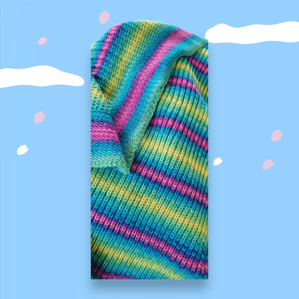 Bright Striped Multi Coloured Baby Blanket - Image 3
