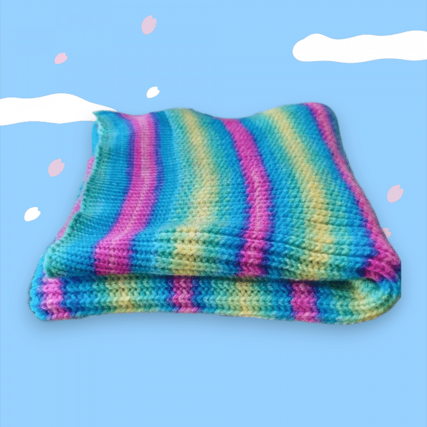 Bright Striped Multi Coloured Baby Blanket - Image 2