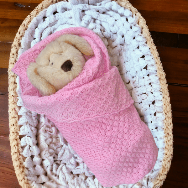 Luxurious Cashmere Feel Soft Baby Blanket in 3 Colours - Pink, White & Mint