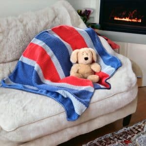 Multi-use Baby Blanket With 3 Attractive Stripes With Soft Cashmere Feel