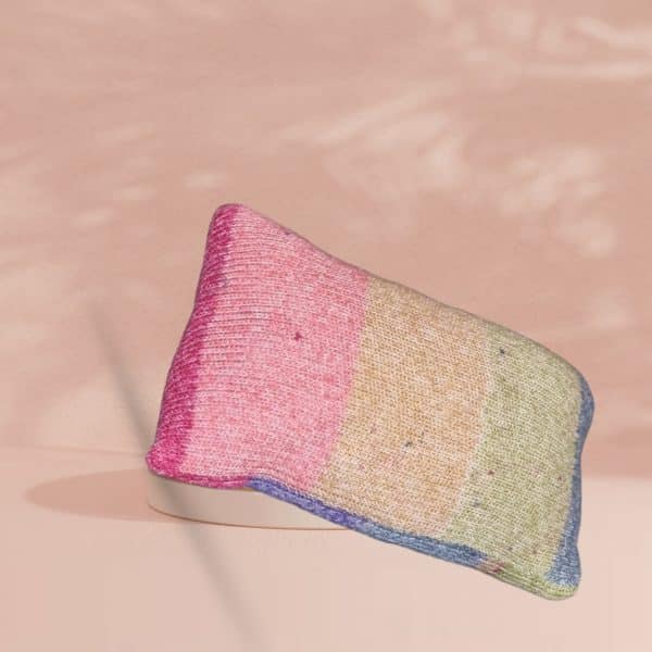 Stunning Rustic Wool Multi-Coloured Handmade Cushion Cover - Image 2