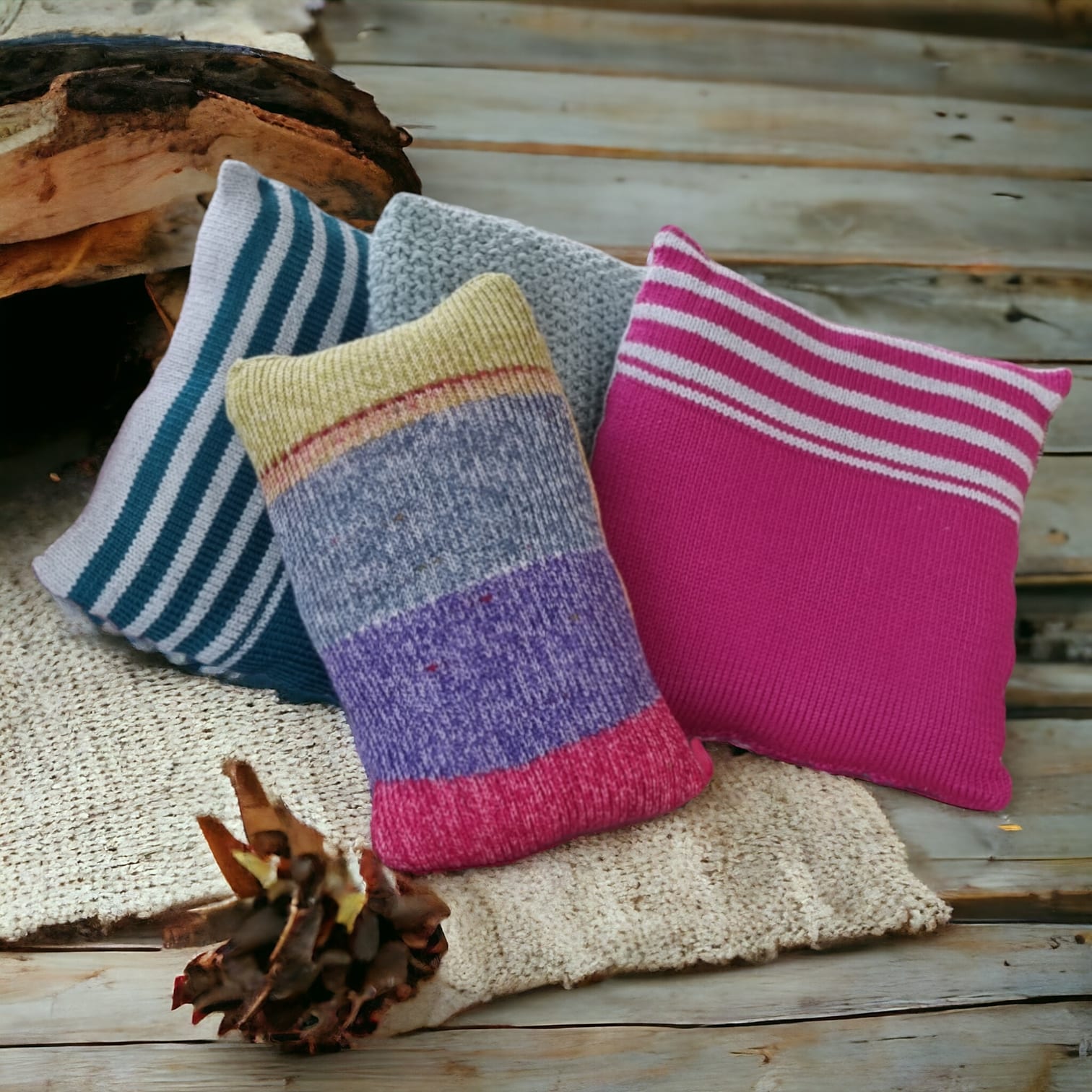 Hand Knitted Cushions