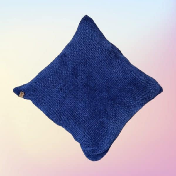 Soft Velvet Feel Comforting Cushion Cover- Dark blue and Deep Pink & 2 Sizes - Image 4