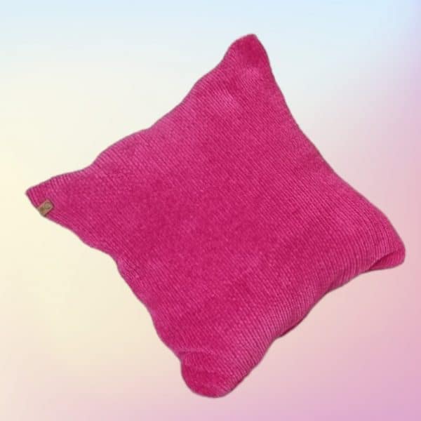 Soft Velvet Feel Comforting Cushion Cover- Dark blue and Deep Pink & 2 Sizes - Image 2