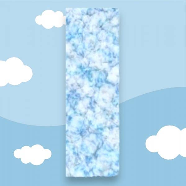Hand Knitted Chenille Feel Baby Comfy Square in 3 Colours – Pink, Blue or White - Image 3