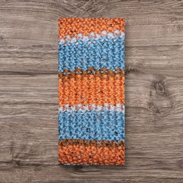 Cushion Cover Hand Knitted Featuring Earthy Tweed Stripes - Image 4