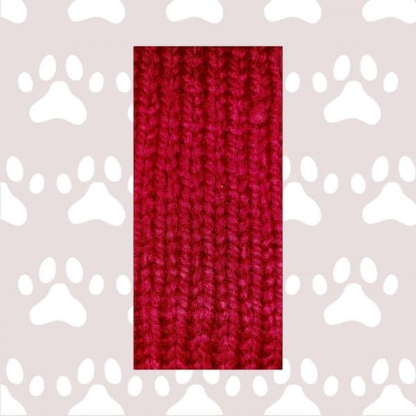 Hand knitted Fun Super Chunky 2 Cabled Dog Jumper in Rich Claret Red - Image 5