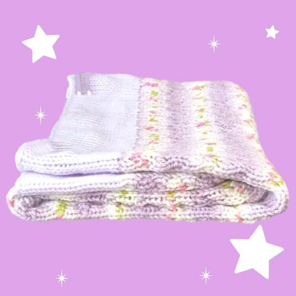 Versatile Abstract Flower Handmade Baby Blanket - Image 2