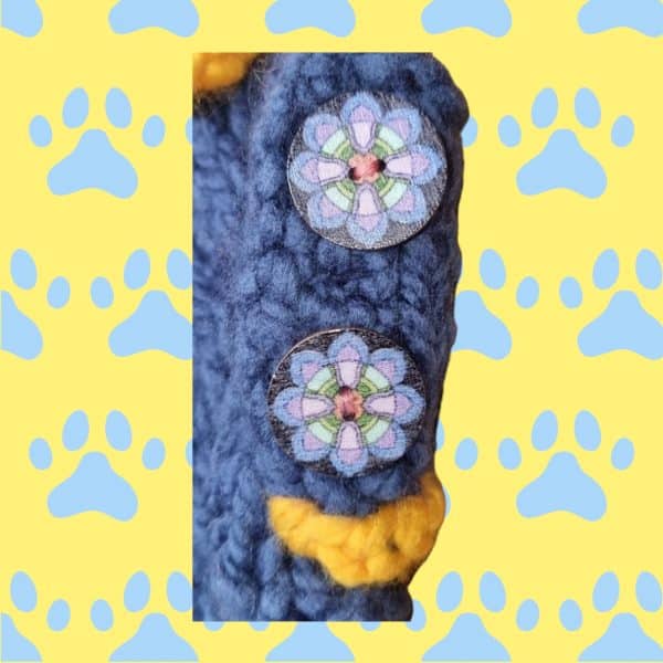 Tiny To Large Hand knitted Dog Jumper - 2 Colours Rich Red & Dark Blue - Image 10