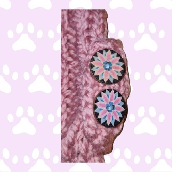 Tiny Dog & Bigger Friends Hand knitted Super Soft Jumper- 3 Colours Pink, Purple & Yellow - Image 6