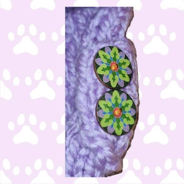 Tiny Dog & Bigger Friends Hand knitted Super Soft Jumper- 3 Colours Pink, Purple & Yellow - Image 10