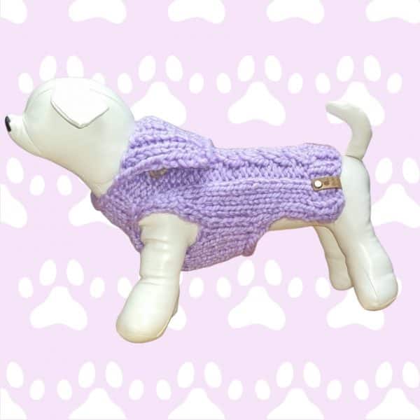 Tiny Dog & Bigger Friends Hand knitted Super Soft Jumper- 3 Colours Pink, Purple & Yellow - Image 8