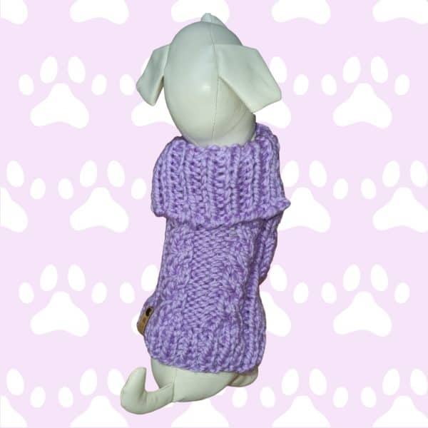 Tiny Dog & Bigger Friends Hand knitted Super Soft Jumper- 3 Colours Pink, Purple & Yellow - Image 9