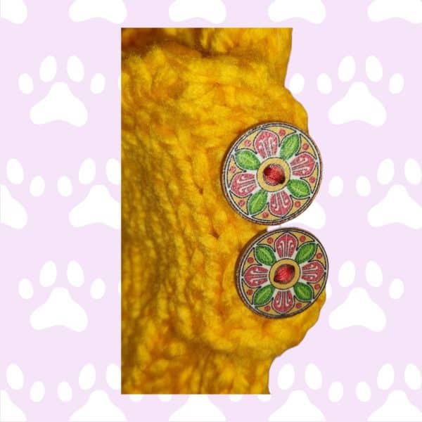 Tiny Dog & Bigger Friends Hand knitted Super Soft Jumper- 3 Colours Pink, Purple & Yellow - Image 13